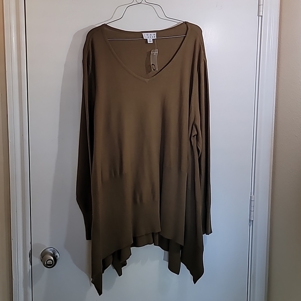 Joan Rivers Women's Top Size 2X Olive Green